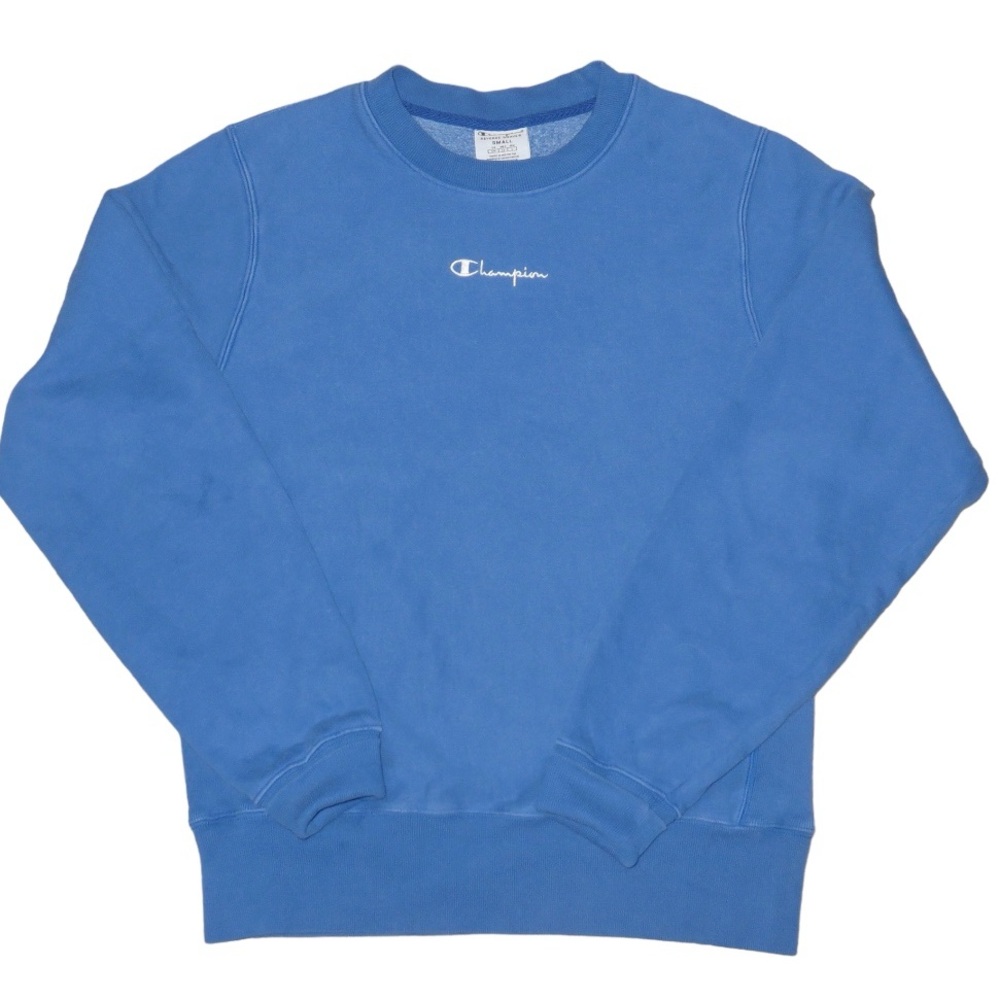Champion Blue Reverse Weave Oversized Crewneck Sweatshirt